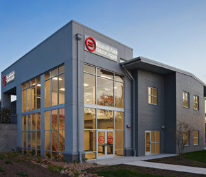 An exterior view of the Knoxville Area Urban League post tear town of the previous building and creating of the new building.