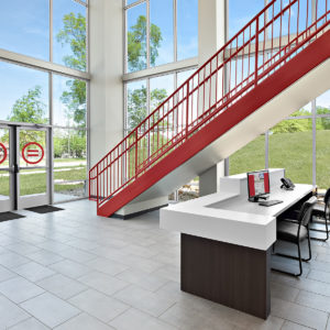 The entry way of Knoxville Area Urban League after the construction of the new building.