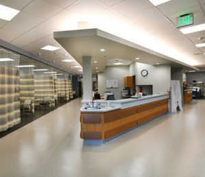 The interior of the newly designed and build eye surgery center.