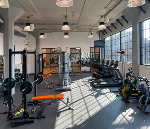 A newly constructed fitness center designed for Axle Logistics.