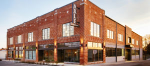 An exterior view of the newly transformed building for Axle Logistics, where DIA provided architectural and interior designs.