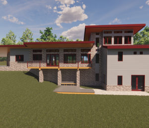 A sustainably designed home created with recycled materials.