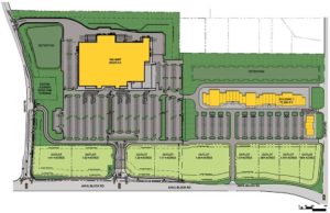 The site plan for Ellenwood Towne Center.