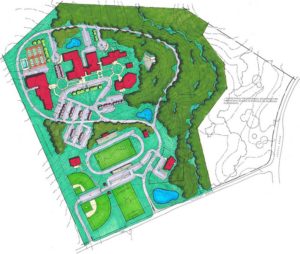A site plan for the Episcopal School of Knoxville.