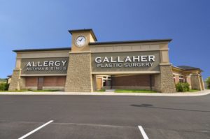 An exterior view of the AASC and Gallaher Plastic Surgery building.