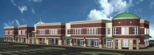 A rendering of one of the buildings at Henderson Parkway.