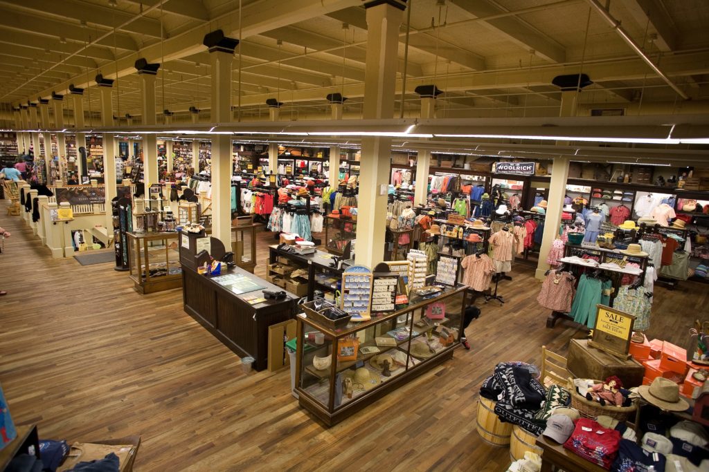 The interior of the Mast General Store after renovation.