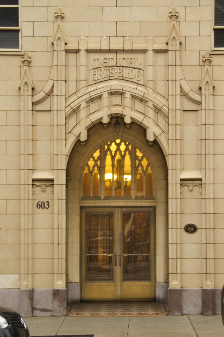 An interior view of the restoration of the Medical Arts Building ...