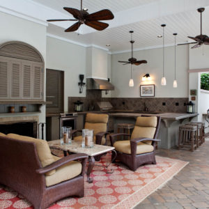 A spaciously renovated common outdoor deck.