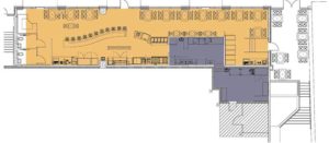 The layout plan for Petes Coffee Shop.