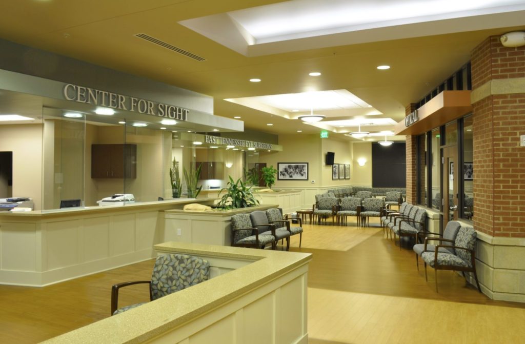 The front lobby at the Southeast Eye Center.