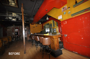 The Sullivan's bar before restoration and renovation.