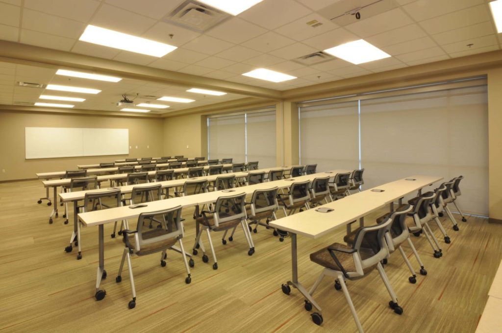 A classroom at the UT Student Health Center.