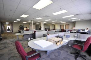 Shared office spaces at Wellco Manufacturing.