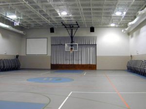 An image of the gymnasium built for Westlake Baptist Church.